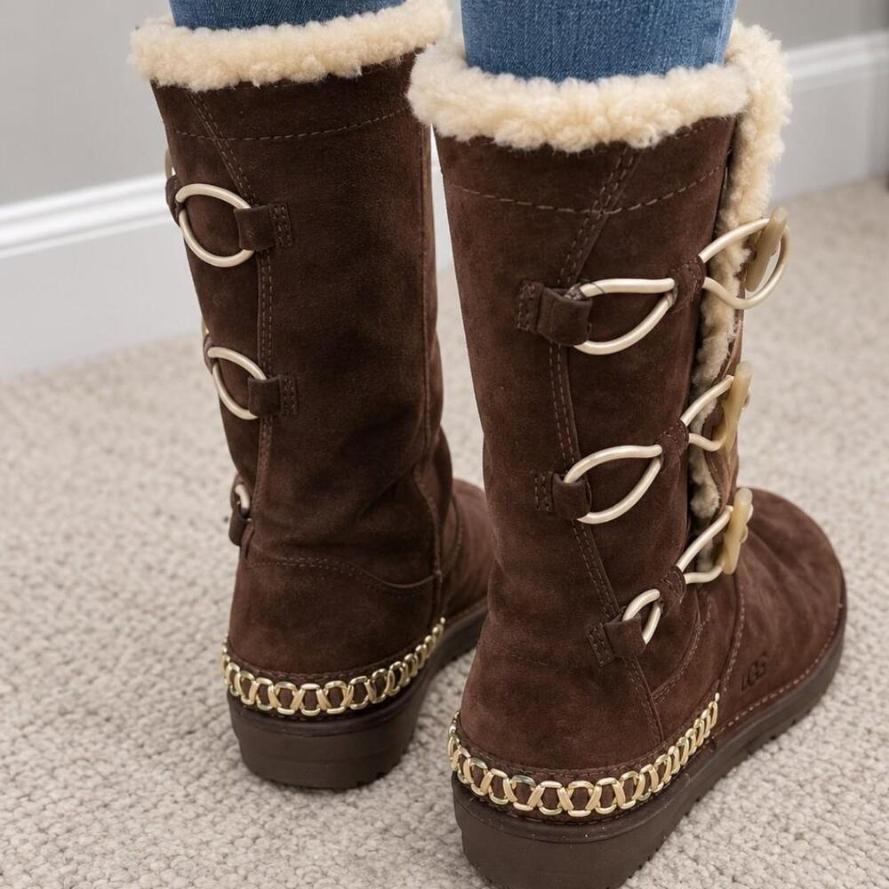 Brown suede ugg boots with